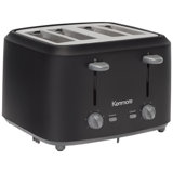 Kenmore 4 Slice Toaster, Matte Black and Grey, Dual Controls