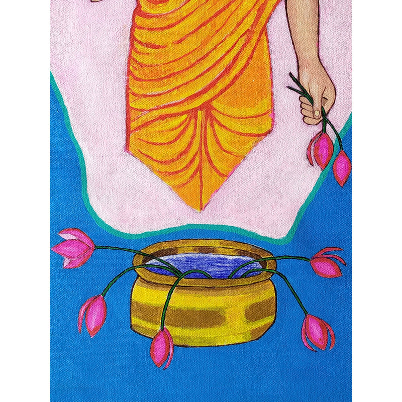 Lord Buddha | Acrylique sur toile | Par Pravin Sharma