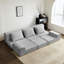 3 lit convertible en velours côtelé, convient à un décor moderne et fonctionnel gris modulaire confortable pour les espaces de détente