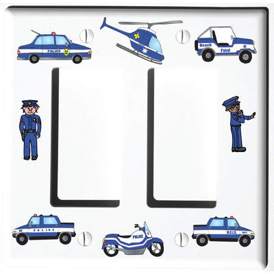 Plaque murale berçante 2 lumières Police Police
