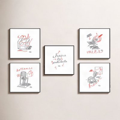 Amir "Chairs" 5-Piece Print Set by Jeff Jackson