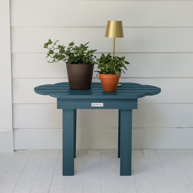 Anette Outdoor Side Table , 27'' in. W 18'' in. D, Nantucket Blue
