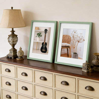 12X16 Picture Frames Set Of 4 With Plexiglass, Solid Wood Tabletop And Wall Mount Photo Frames For 9X12 And 11X14 Pictures With Mat Or 12X16 Without Mat