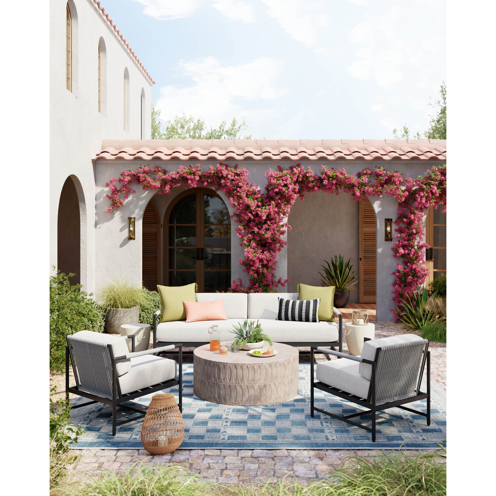 Esme 87" Sunbrella® Patio Sofa, Echo Ash Sunbrella®