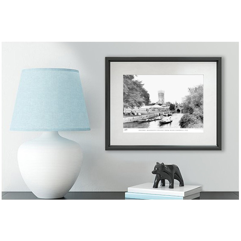 Oxford, Magdalen College from River Cherwell 1922 1 Piece Single Picture Frame Wall Art, 40cm H x 50cm W x 2.3cm D