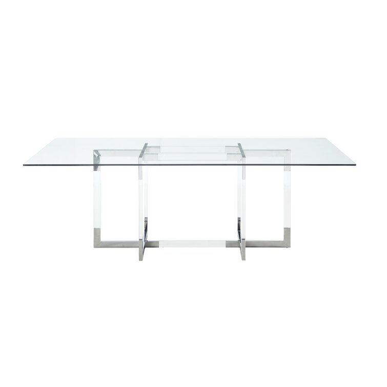 Yasmin Glass Dining Table by Chintaly