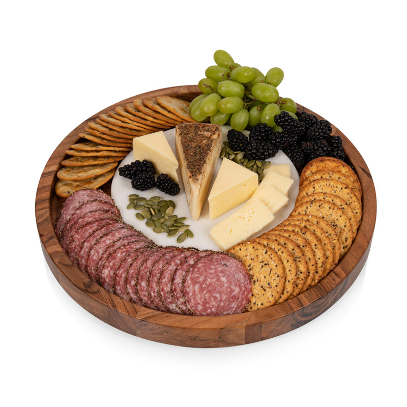 Plat de service Isla avec insert en marbre Cheeseboard Danchak