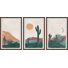 A Desert Oasis by Marmont Hill - 3 Piece Single Picture Frame Painting