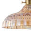 1-Lamp Amber Glass Dimmable Pendant Light