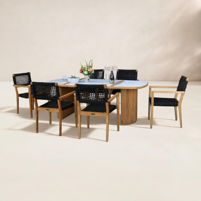Cava 40" Teak Patio Dining Set