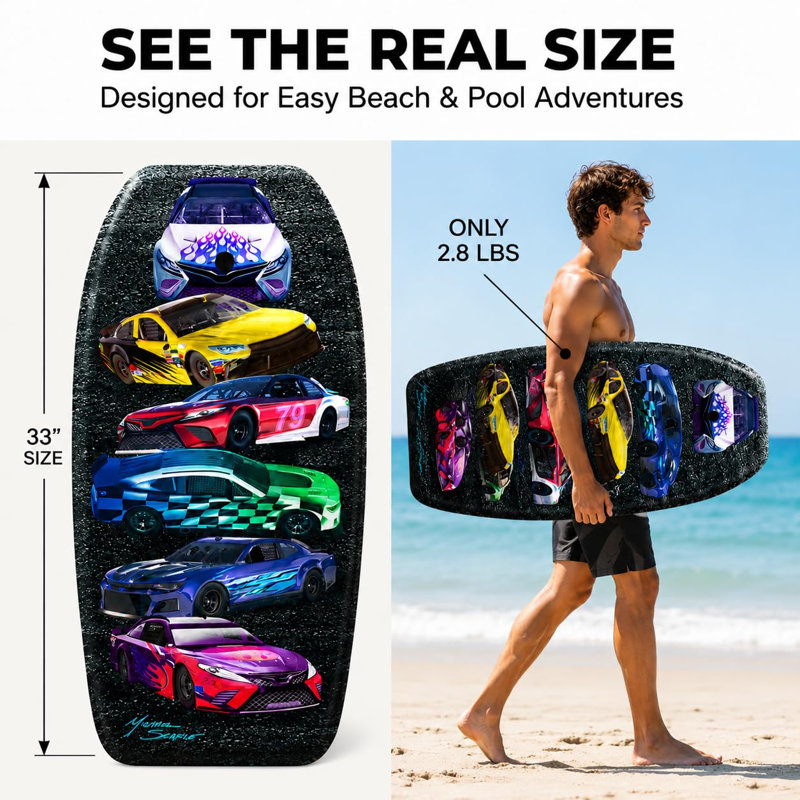 Bodyboard pour voiture avec laisse de poignet 33 pouces PMU