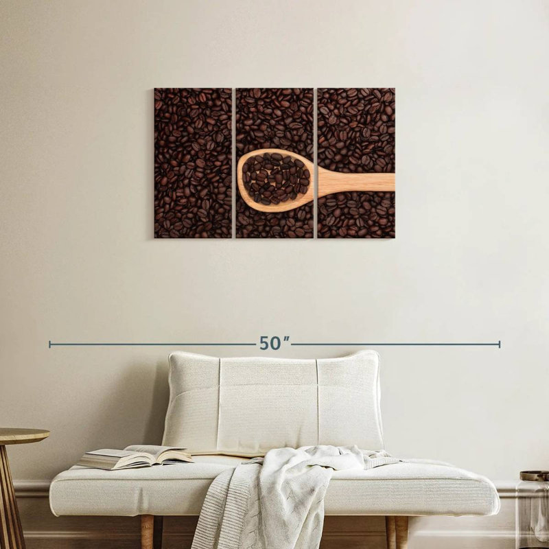Grains de café Yarlin sur cuillère, H 20 po x l 33 po