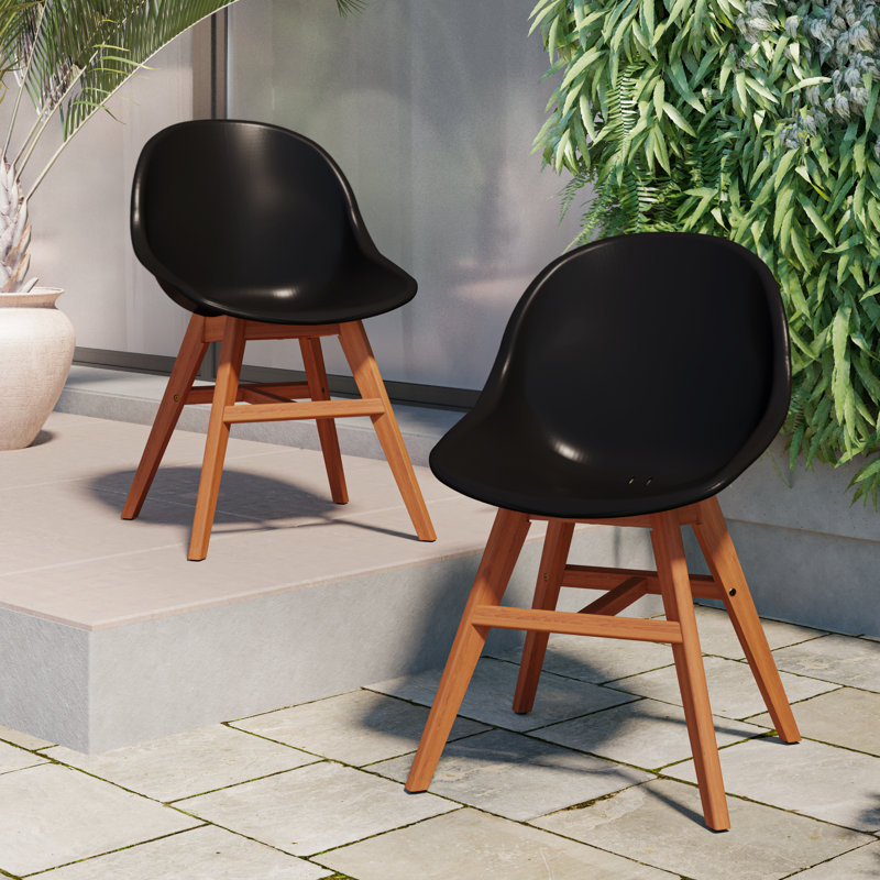 Alyisa Solid Wood Outdoor Dining Side Chair