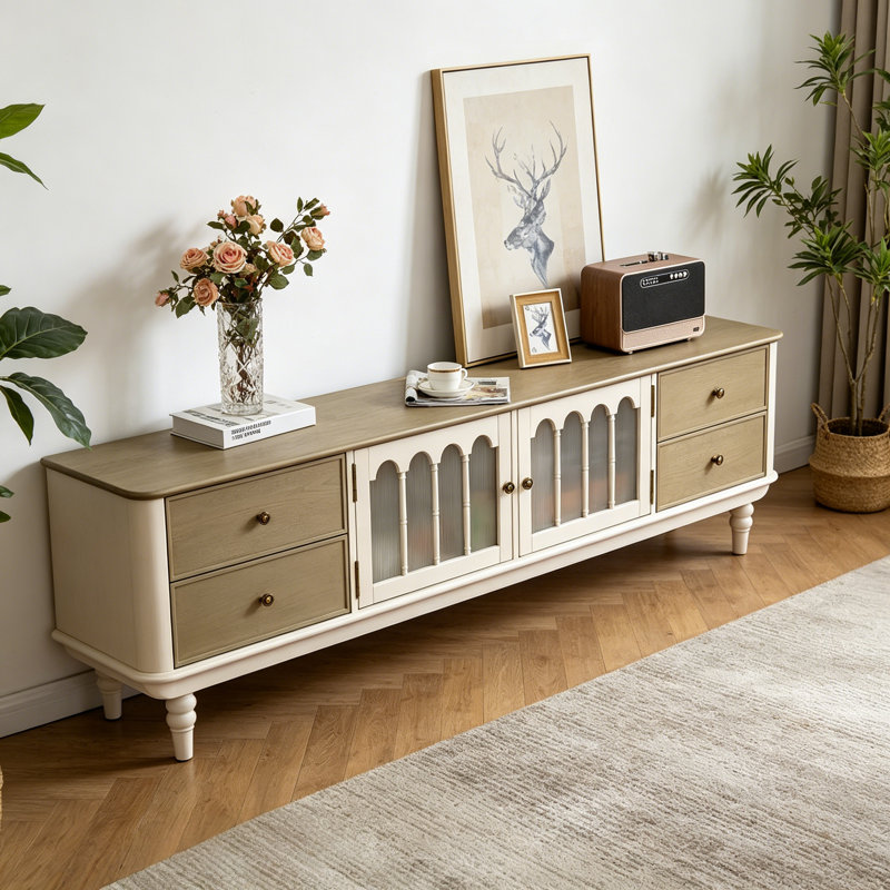 Creative Solid Wood TV Cabinet