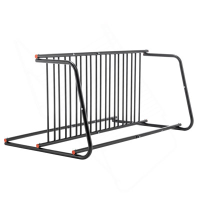 Support à 10 vélos pour le plancher, solution de rangement de plancher à double face en métal commercial facile à assembler, organisateur de vélo autoportant élégant pour garages, rues, vitrines et écoles