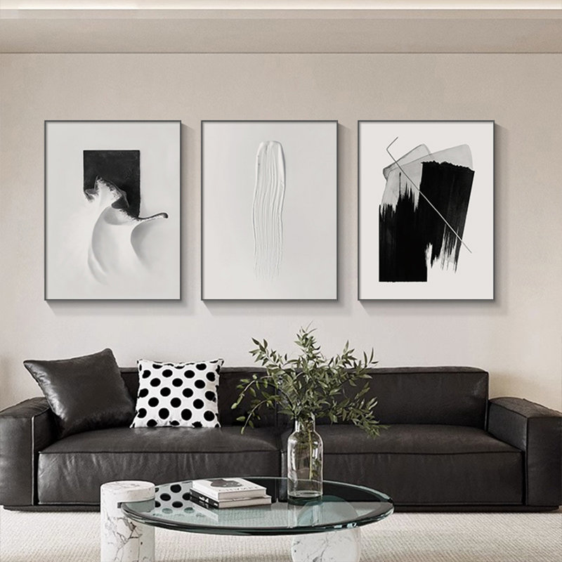 Ensemble de 3 pièces d'art mural Mid-Century, H 31,5 po x l 23,62 po