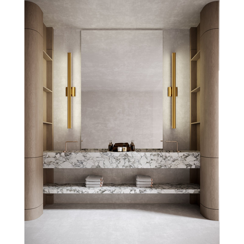 Vera 1 - Light LED Bath Bar, Brushed Gold
