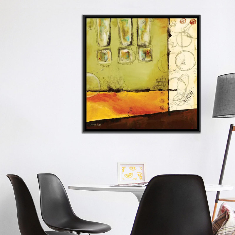 « unit ii », impression sur toile, H 26 po x l 26 po x P 1,5 po, Toile avec cadre flottant noir, Pas de tapis