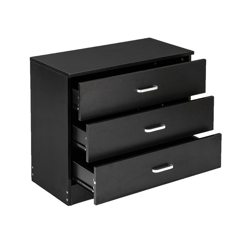 Commode 3 tiroirs Adalade, Noir
