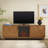 Aberforth Modern 70" TV Stand with Freestanding Electric Fireplace-100940189