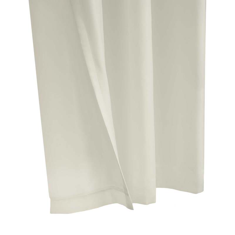 Ivory Room-Darkening Polyester Grommet Curtain Panel