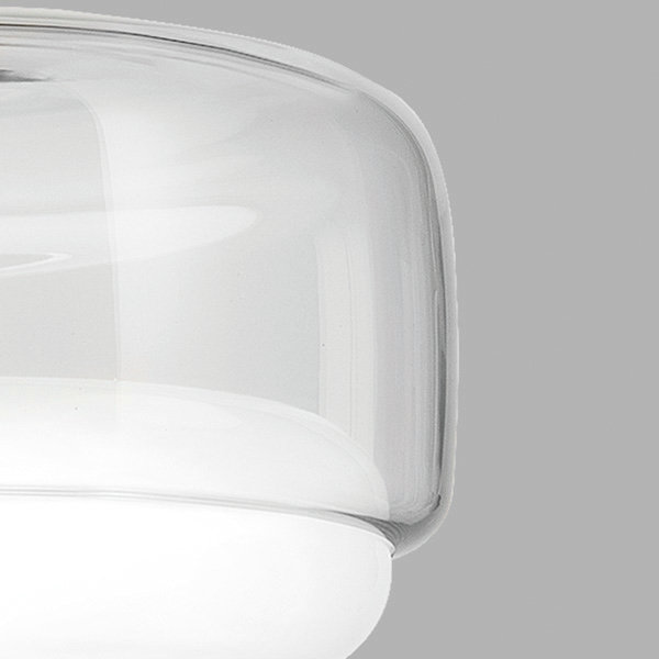 Jube 1 - Light LED Pendant, 90" H x 10" W x 10" D, Crystal White, Matte Steel