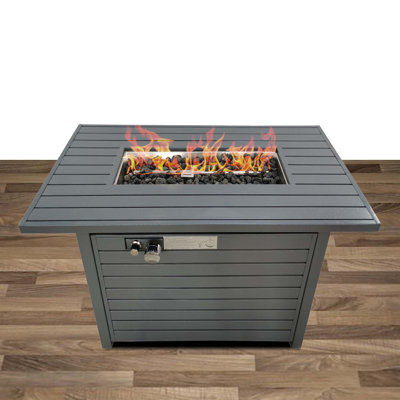 Steel Propane Outdoor Fire Pit Table With Lid