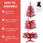 Arbre de Noël artificiel 4 pi avec 50 lumières UL, 122 pointes en PVC pour la décoration intérieure, petit espace, table, appartement ou bureau