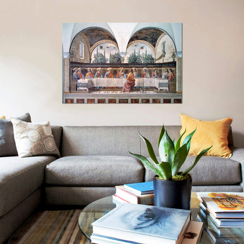 The Last Supper by Domenico Ghirlandaio - Print on Canvas, No Frame, 66.04 cm H x 45.72 cm W x 1.91 cm D