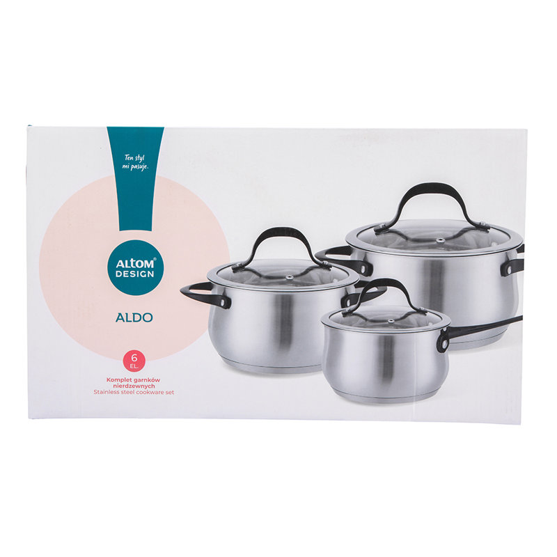 6 - Piece Stainless Steel Cookware Set