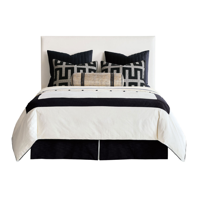 Ensemble de housse de couette en mélange de coton Dominique, Housse de couette pour grand lit et 5 pièces supp
