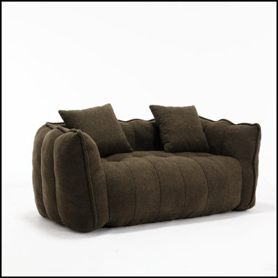 Fauteuil à billes doux avec noyau en mousse haute résilience pour deux, parfait pour les jeux en famille, la lecture et regarder la télévision