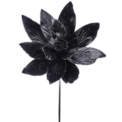 Velours noir fleur de poinsettia artificielle