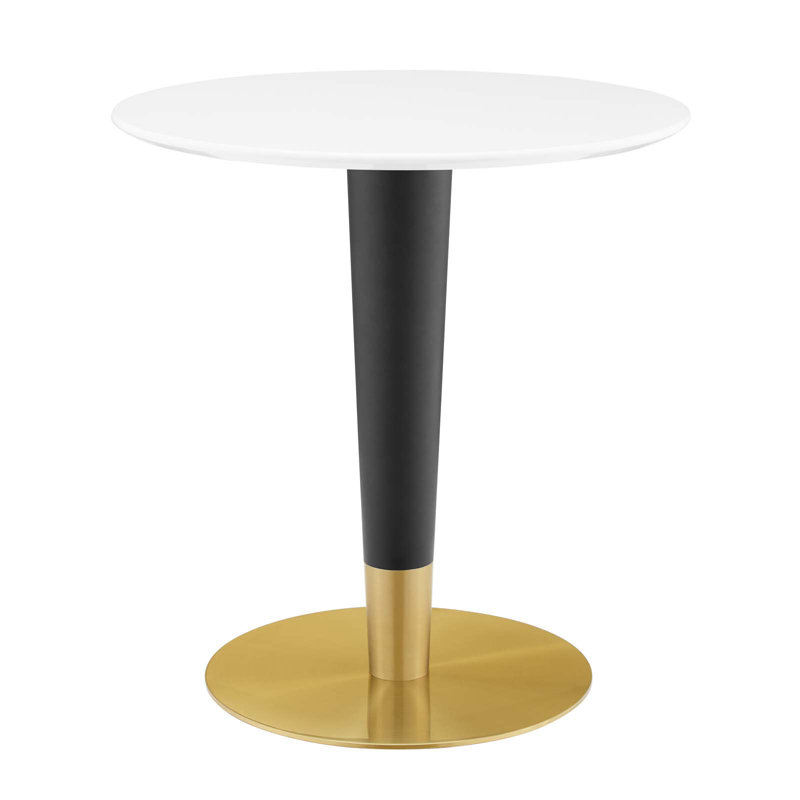 Table de salle à manger Zinque, 29.5", Blanc, l 27,5 po x L 27,5 po