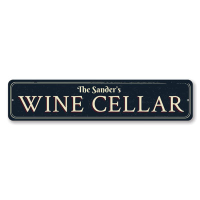 Family Wine Cellar Aluminum Sign