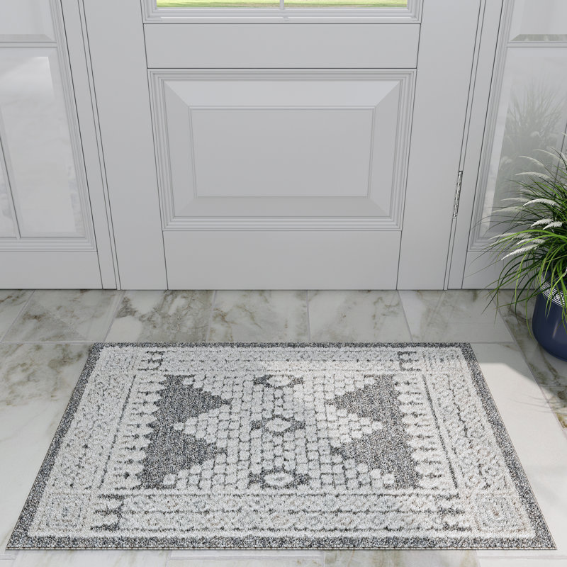 Tapis gris / crème Adriena, Rectangle 2 pi x 3 pi