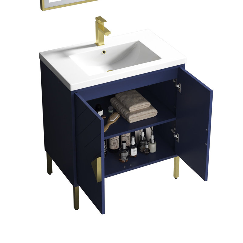 30'' Single Bathroom Vanity with Acrylic Top