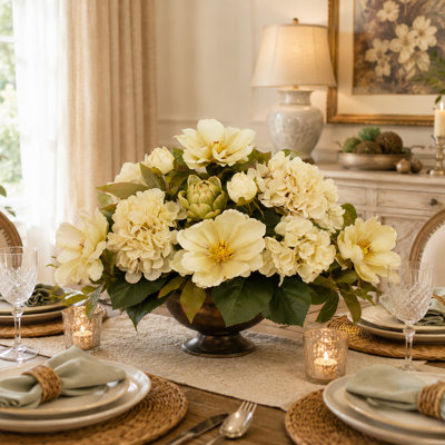 Faux Silk Arrangement in Vase