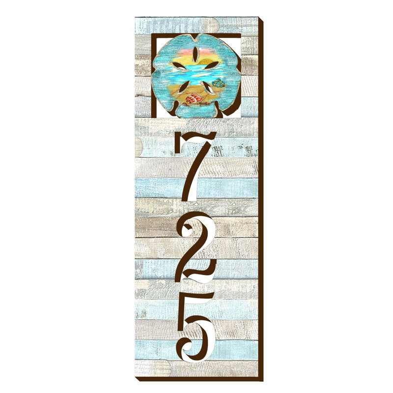 Plaque d'adresse sur 1 ligne Sand Dollar, Oui