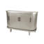 Buffet moderne incurvé moderne, armoire de rangement en bois de 47,2 pouces avec 4 portes et tablettes intérieures réglables pour le salon, la cuisine, la chambre à coucher et le couloir