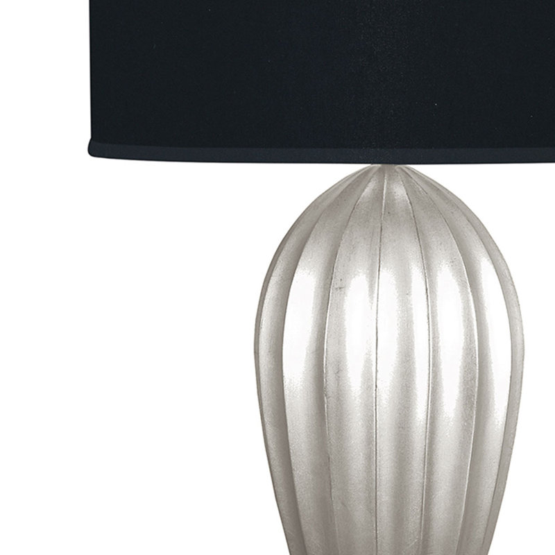 Lampe de table 33 po Allegretto, Argent, Noir