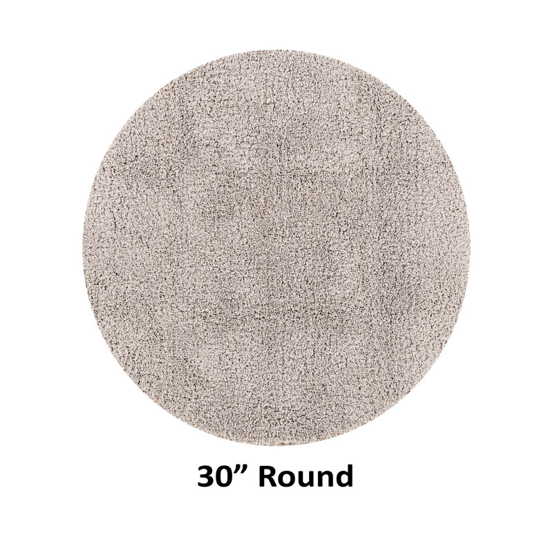 Tapis de salle de bain Micro, Beige, Rond 30 po