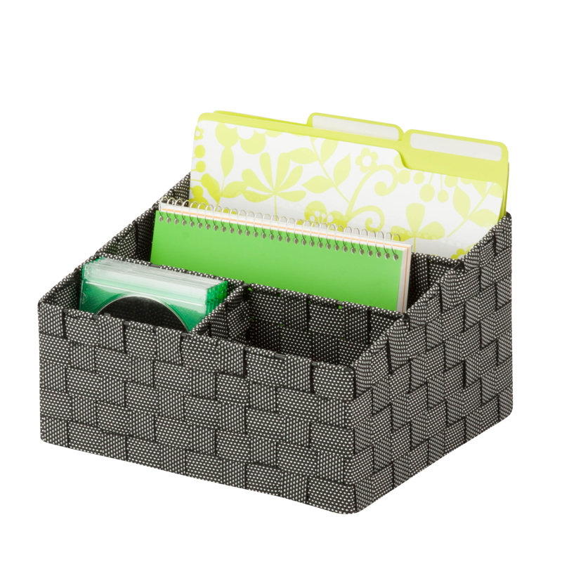 Organisateur de bureau Bouse, Noir / blanc