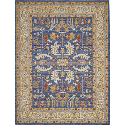 Tapis bleu Nakisha Oushak