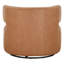 Fauteuil demi-tonneau pivotant en cuir véritable Bascom-1547012084