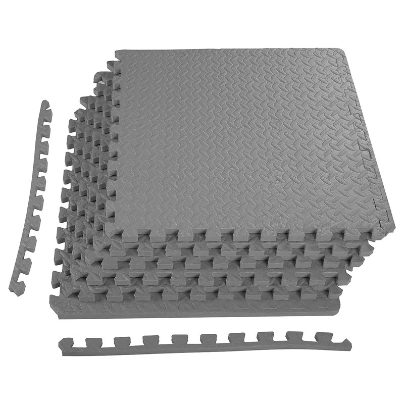 24" L x 24" W x Foam Tile, Gray