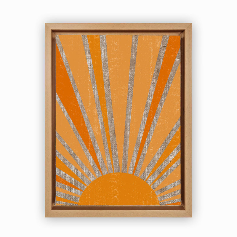 Decorative Canvas Painting, Wood, 37.8" H x 26" W, Orange