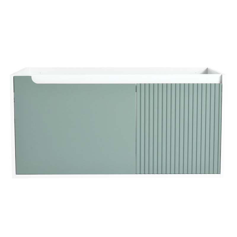 Meuble-lavabo moderne 40 po, menthe, charnières de porte à fermeture en douceur, meuble-lavabo 40 po avec tiroirs, fermeture en douceur, peu encombrant
