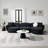 Lucifer Sectional Sofa W/3 Pillows