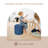 COOLBEBE Ottoman With Storage Set Of 3, Round Vanity Stools For Makeup Room, 3pcs Multifunctional Velvet Upholstered Ottoman Footrest Stool For Bedroom Living Room Decorative Furniture-2134649281